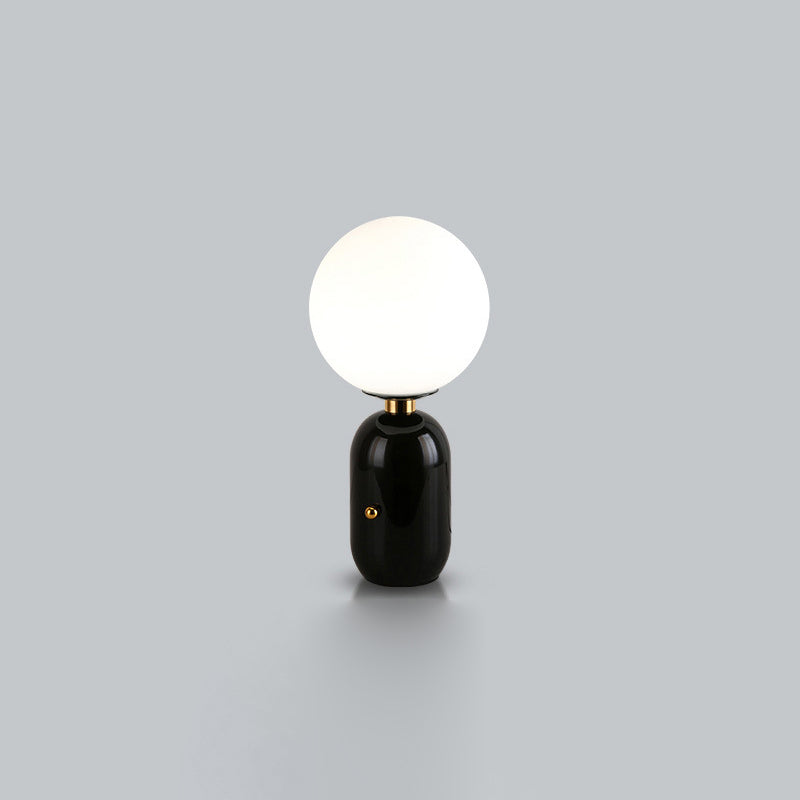 Electroplate Metal Table Lamp in Modern Luxury Style Glass Globe Table Light for Interior Spaces