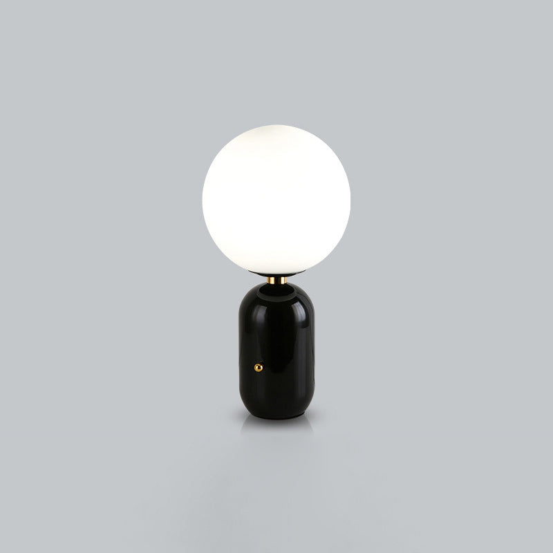 Electroplate Metal Table Lamp in Modern Luxury Style Glass Globe Table Light for Interior Spaces