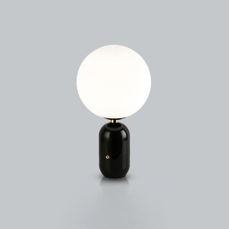 Electroplate Metal Table Lamp in Modern Luxury Style Glass Globe Table Light for Interior Spaces