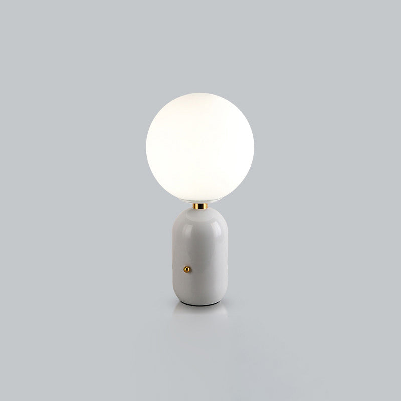 Electroplate Metal Table Lamp in Modern Luxury Style Glass Globe Table Light for Interior Spaces