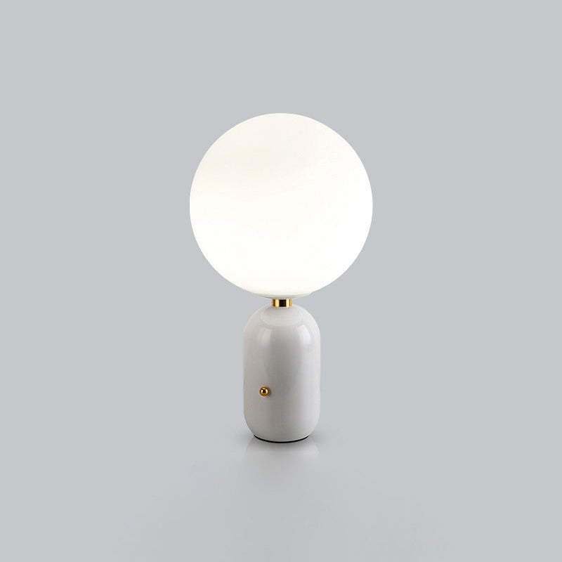 Electroplate Metal Table Lamp in Modern Luxury Style Glass Globe Table Light for Interior Spaces
