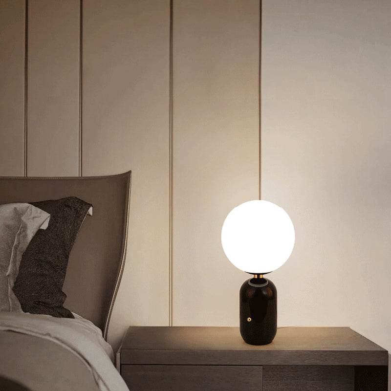 Electroplate Metal Table Lamp in Modern Luxury Style Glass Globe Table Light for Interior Spaces