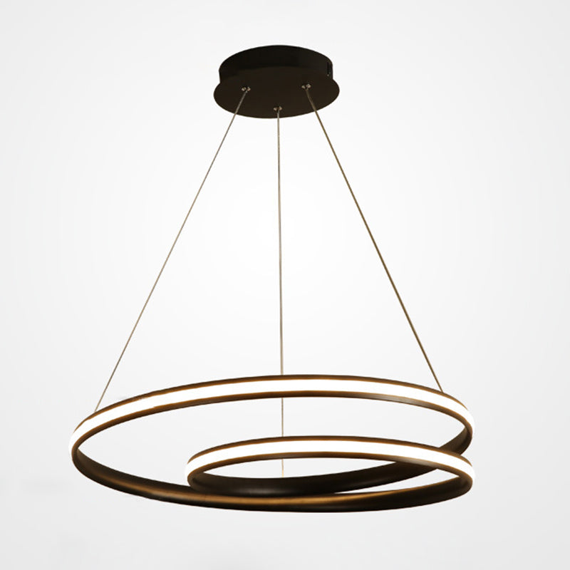 Lámpara de colgación lineal de aluminio LED minimalista moderno con sombra de silicona