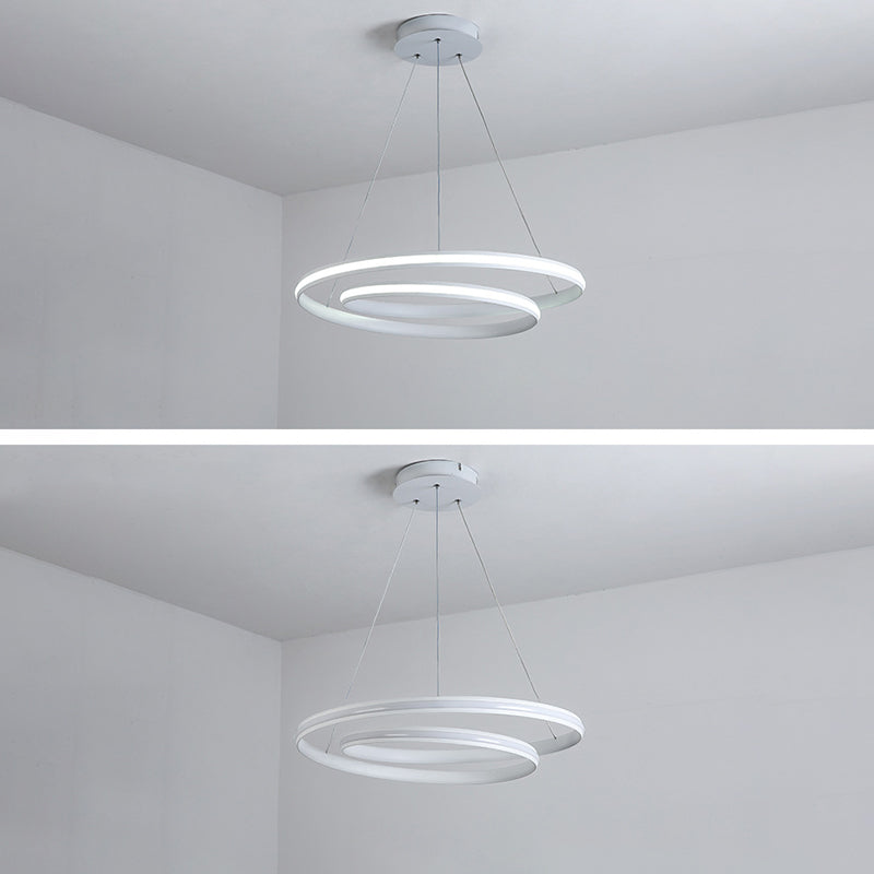 Lámpara de colgación lineal de aluminio LED minimalista moderno con sombra de silicona