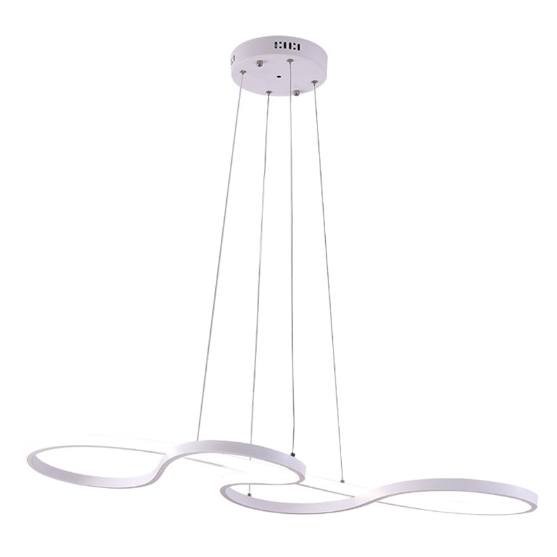 Silicone Linear LED Pendant Light in Modern Concise Style Aluminium Indoor Hanging Lamp