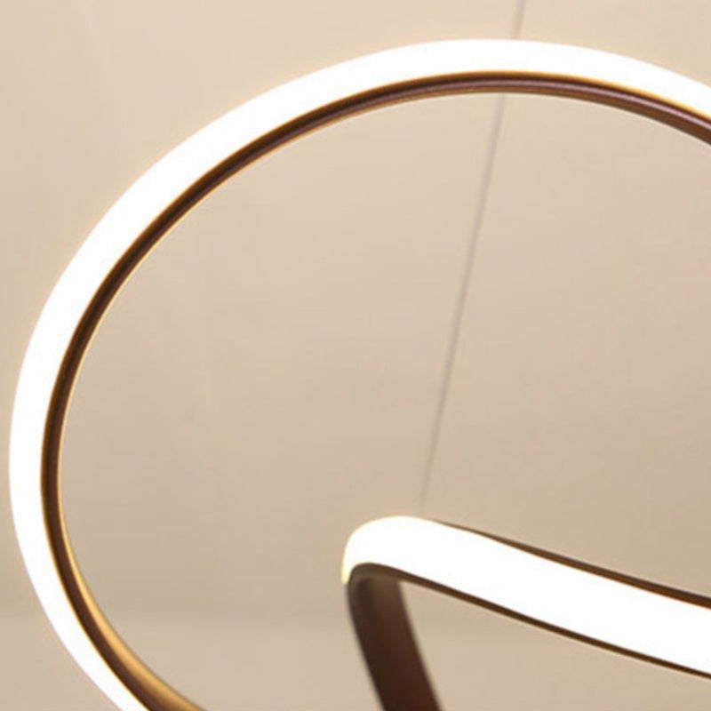 Lámpara de colgación lineal de aluminio LED minimalista moderno con sombra de silicona