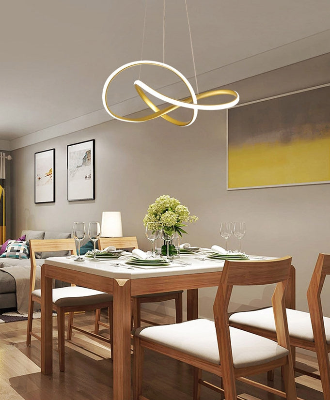 Lámpara de colgación lineal de aluminio LED minimalista moderno con sombra de silicona