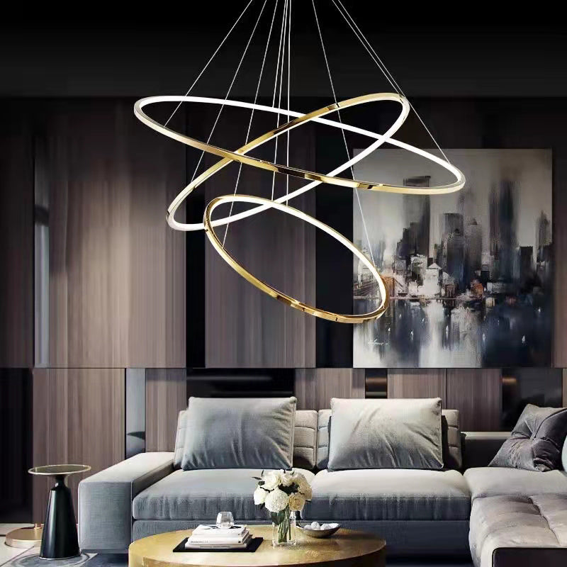 Modern Farmhouse Chandelier Multiple Rings Chandelier Lighting Fixtures