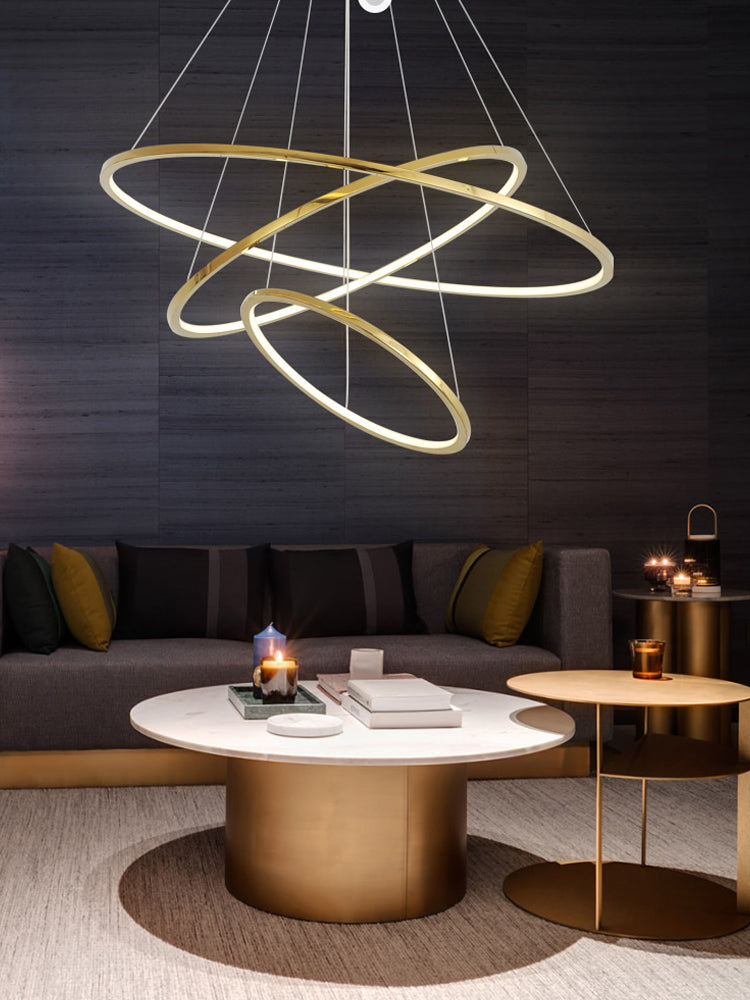 Modern Farmhouse Chandelier Multiple Rings Chandelier Lighting Fixtures