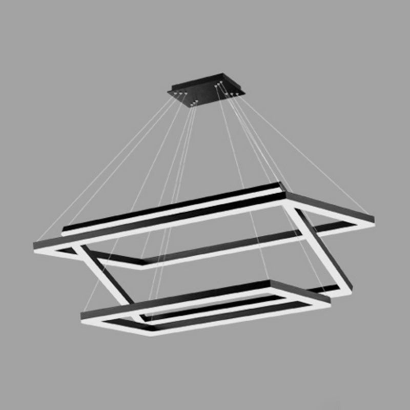 Modern Chandeliers For Dining Room Multiple Squares Chandelier Lighting Fixtures