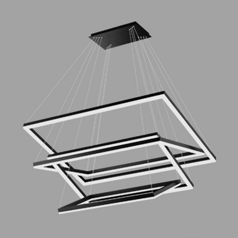 Modern Chandeliers For Dining Room Multiple Squares Chandelier Lighting Fixtures