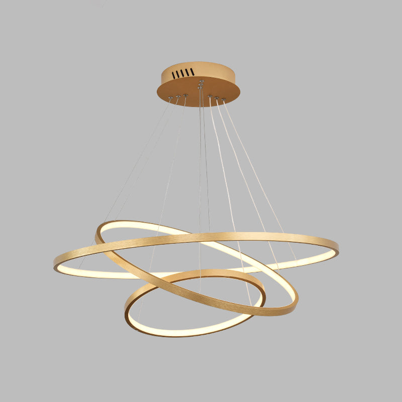 Modern Gold Chandelier Multiple Rings Pendant Chandelier Metal Chandelier