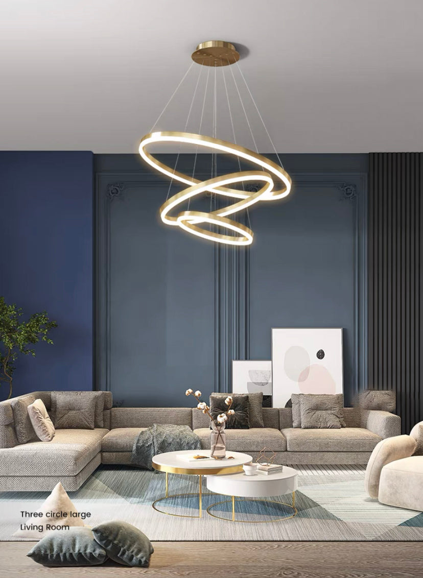 Modern Chandeliers For Dining Room Multiple Rings Chandelier Lighting Fixtures