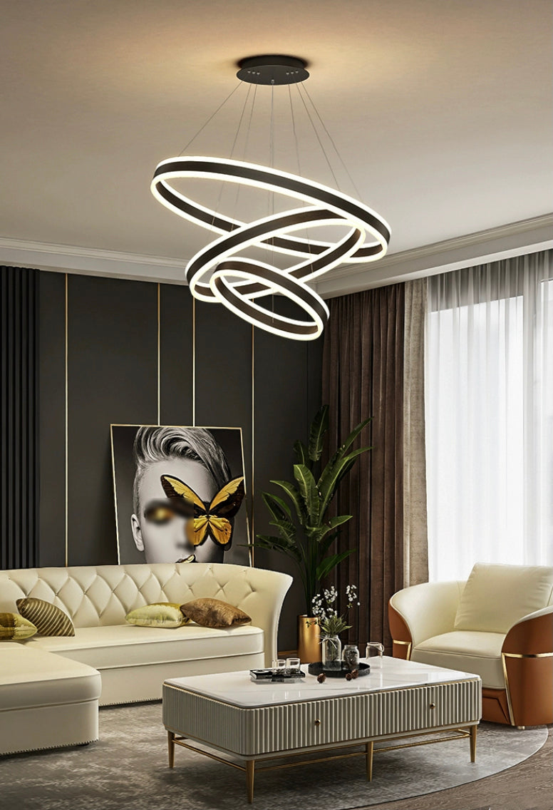 Modern Chandeliers For Dining Room Multiple Rings Chandelier Lighting Fixtures