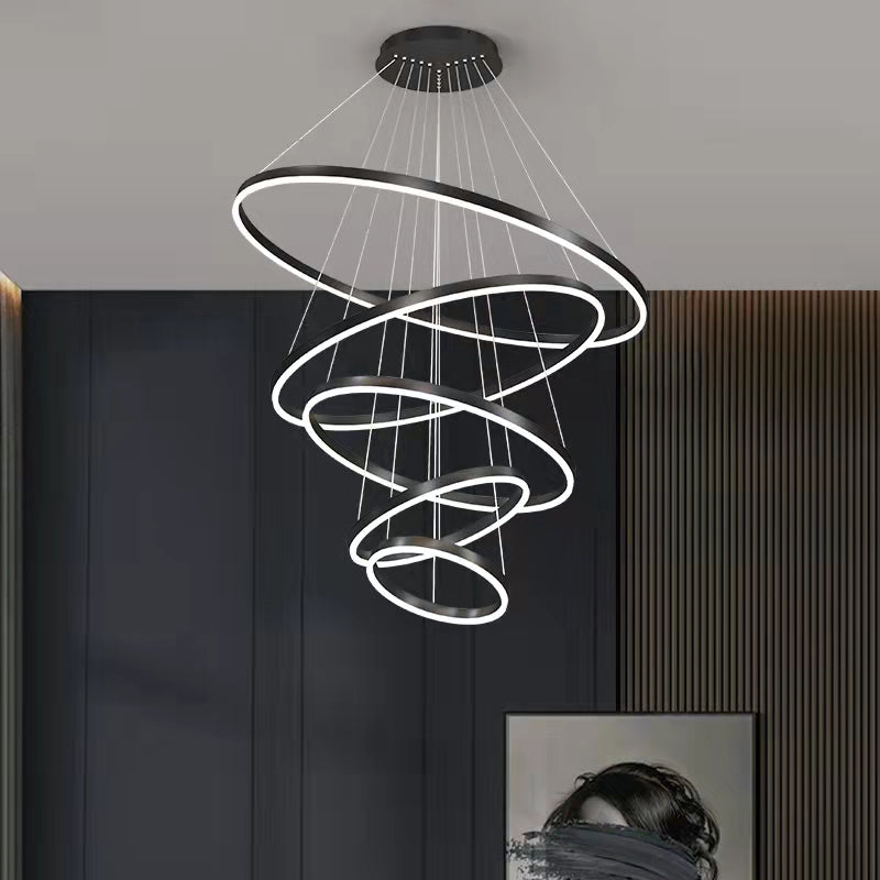 Modern Chandeliers For Dining Room Multiple Rings Chandelier Lighting Fixtures