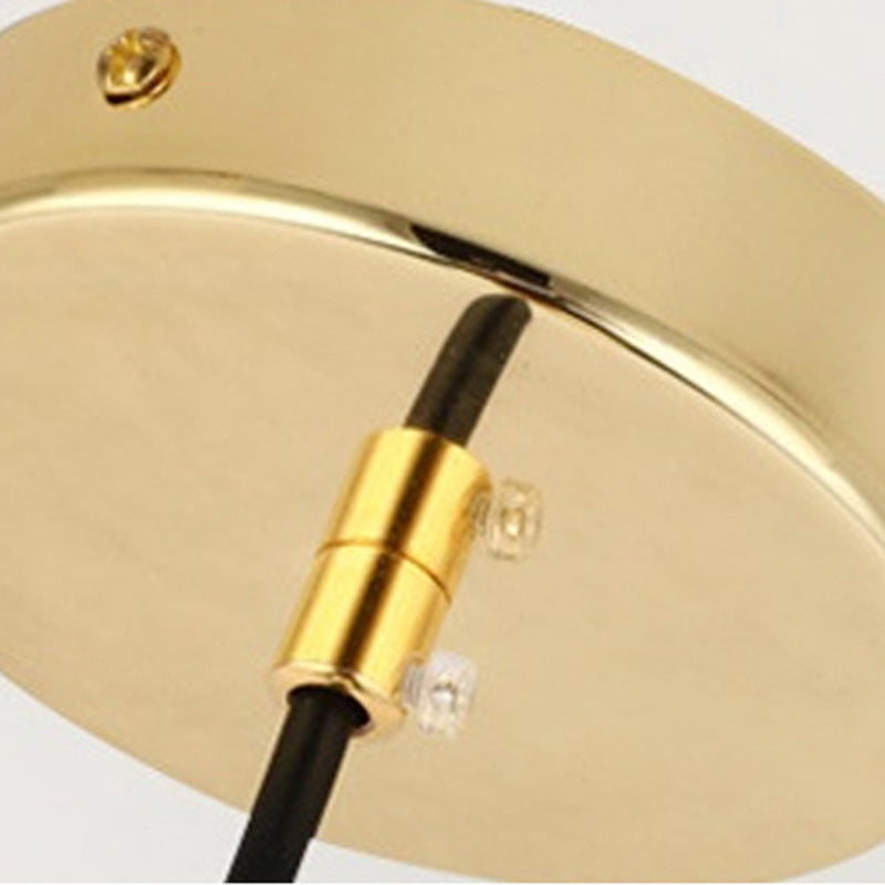 Modern Luxury Single Pendant Light Electroplate Iron Globe Hanging Lamp for Interior Spaces