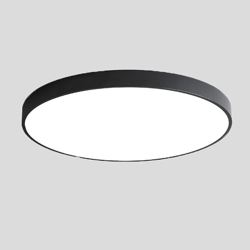 Lámpara de techo redonda de montaje empotrado, estilo moderno, acrílico, iluminación de montaje empotrado de 1 luz