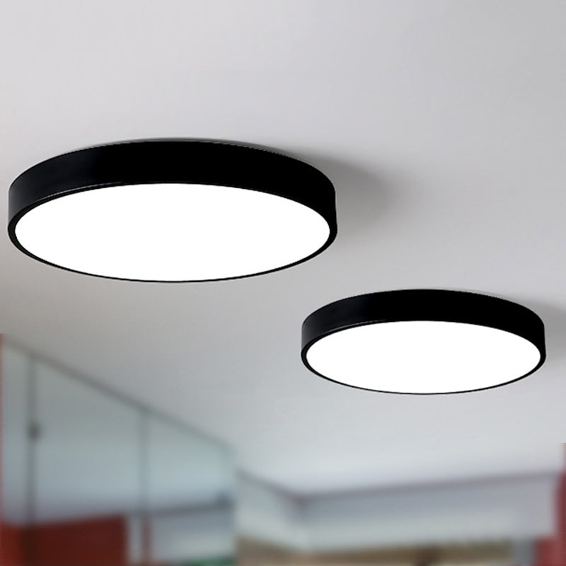 Lámpara de techo redonda de montaje empotrado, estilo moderno, acrílico, iluminación de montaje empotrado de 1 luz
