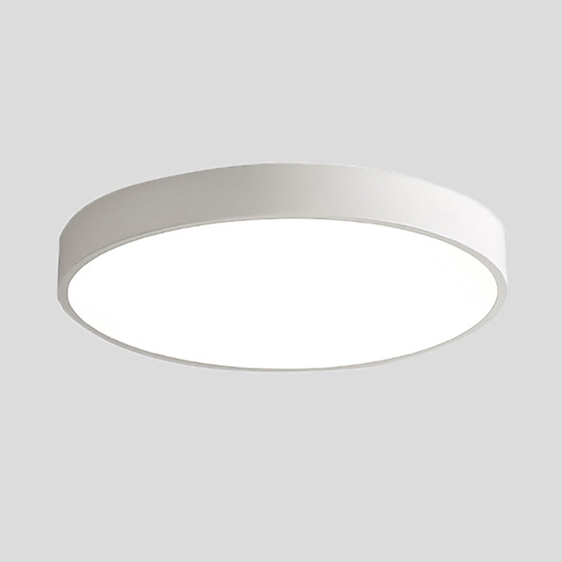 Lámpara de techo redonda de montaje empotrado, estilo moderno, acrílico, iluminación de montaje empotrado de 1 luz