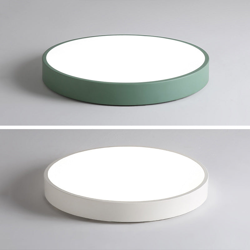 Lámpara de techo redonda de montaje empotrado, estilo moderno, acrílico, iluminación de montaje empotrado de 1 luz