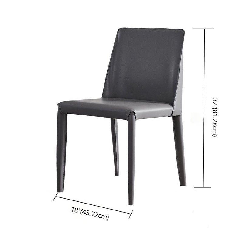 Minimalist Style Dining Table Set with Sintered Stone Table and PU Chairs