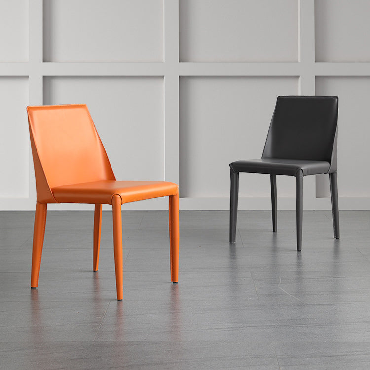 Minimalist Style Dining Table Set with Sintered Stone Table and PU Chairs