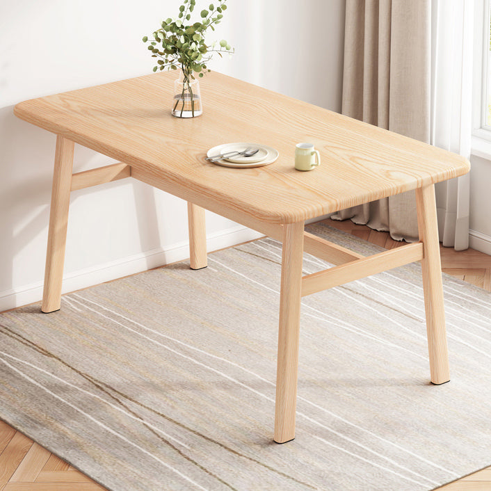 Modern MDF Top Rectangle Shape Dining Set Standard Brown Dining Set With 4 Legs Table