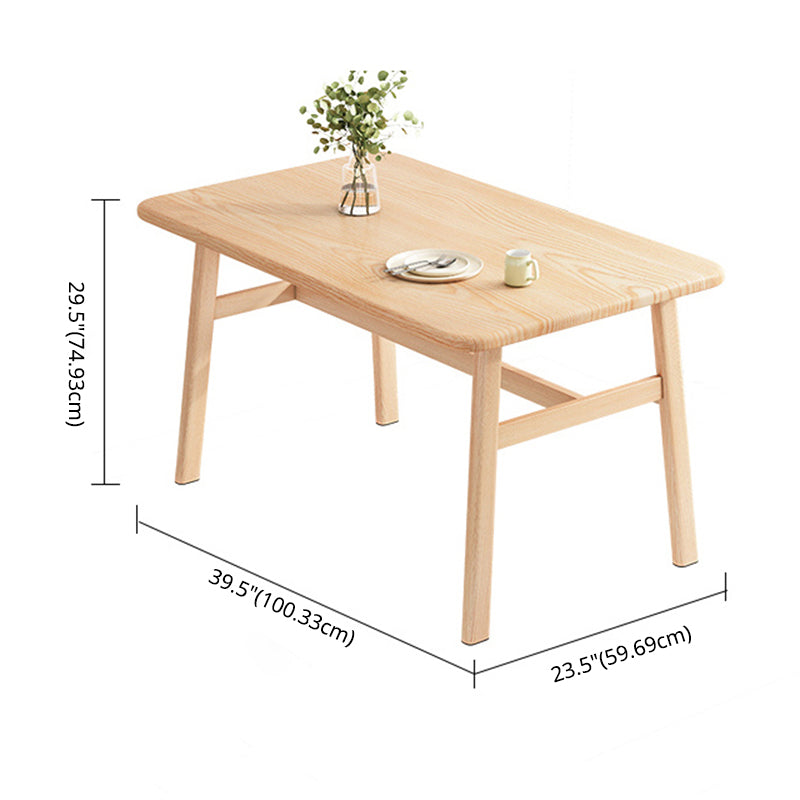 Modern MDF Top Rectangle Shape Dining Set Standard Brown Dining Set With 4 Legs Table