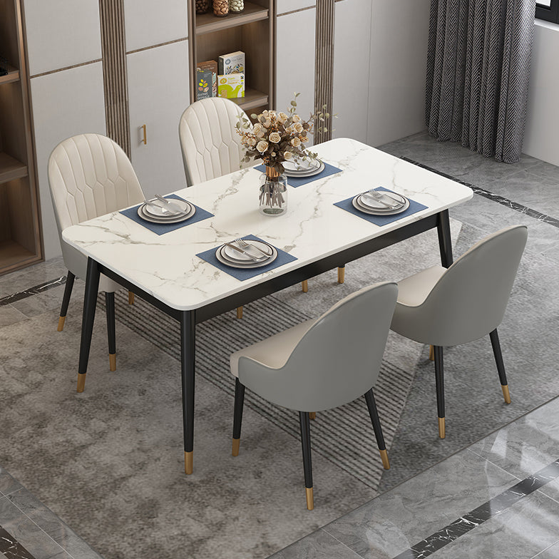 Modern Style Sintered Stone Dinette Set with Rectangle Table Dining Room Furniture for Dining Room