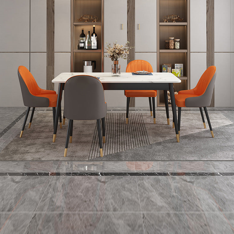 Modern Style Sintered Stone Dinette Set with Rectangle Table Dining Room Furniture for Dining Room