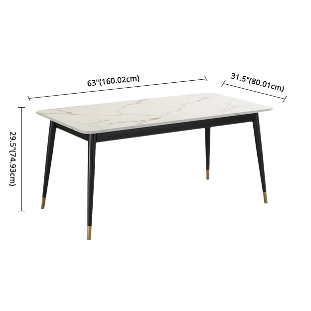 Modern Style Sintered Stone Dinette Set with Rectangle Table Dining Room Furniture for Dining Room