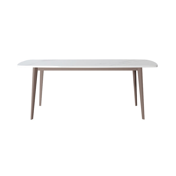 Modern Style Sintered Stone Dining Set with 4 Legs Fixed Table Dinette Set for Dining Room