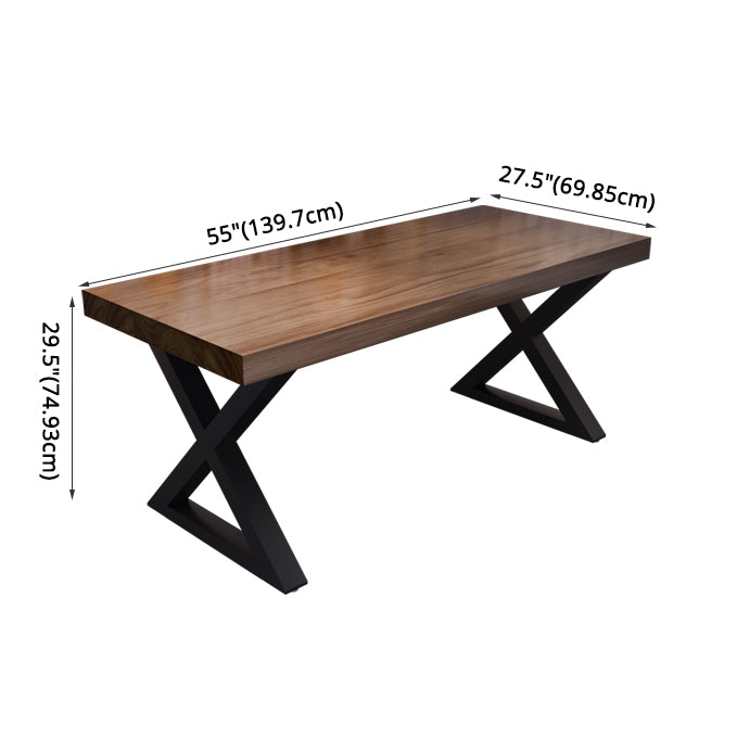 Industrial Style Solid Wood Top Dining Room Set with 4 Legs Table Dining Table Furniture