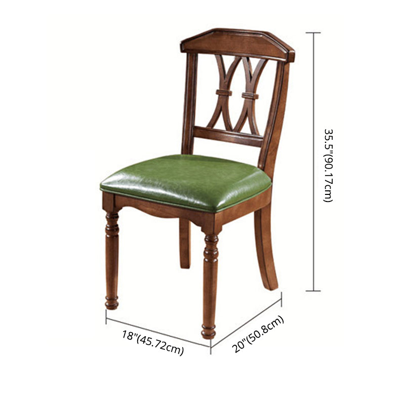 Wooden Dining Room Set Traditional Standard Height with Rectangle Top Dining Furniture