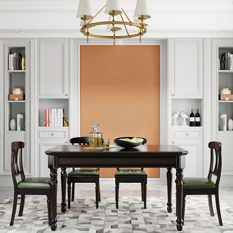 Traditional Wooden Dining Set with Rectangle Top and 4 Legs Base Dining Room Set