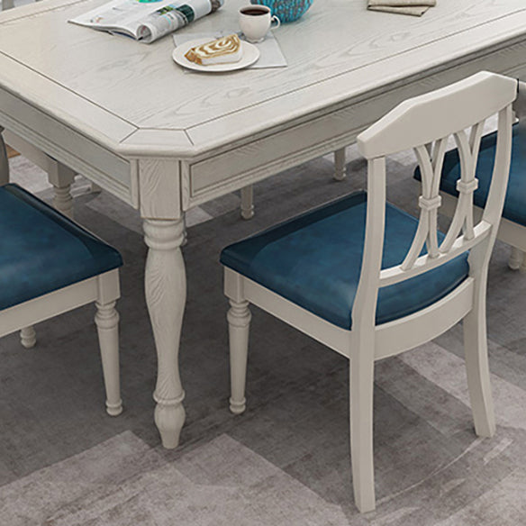 Traditional Solid Wood Dining Set Standard Height with 4 Legs Base Dining Room Set