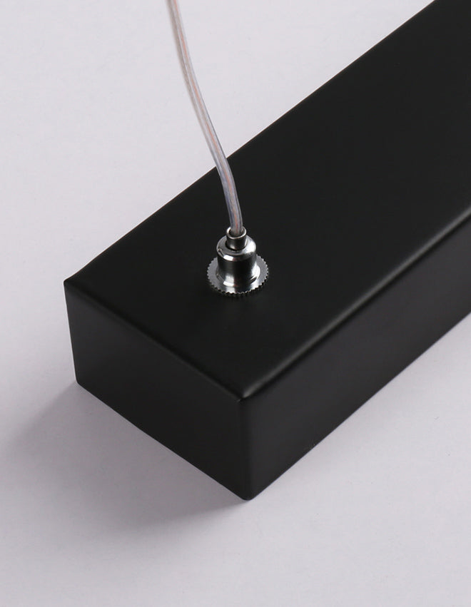 Cylinder Hanging Light Fixture Modern Style Metal LED Black Hanging Ceiling Light