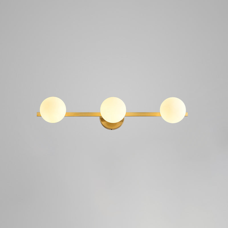 Postmodern Globe Vanity Sconce Lights Milk Glass Wall Monte Funture per bagno