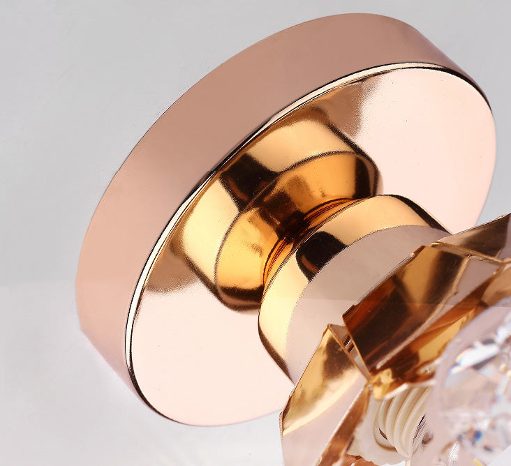 Globe Hallway Ceiling Flush Light Crystal Encrusted 1 Bulb Modern Flush Light Fixture