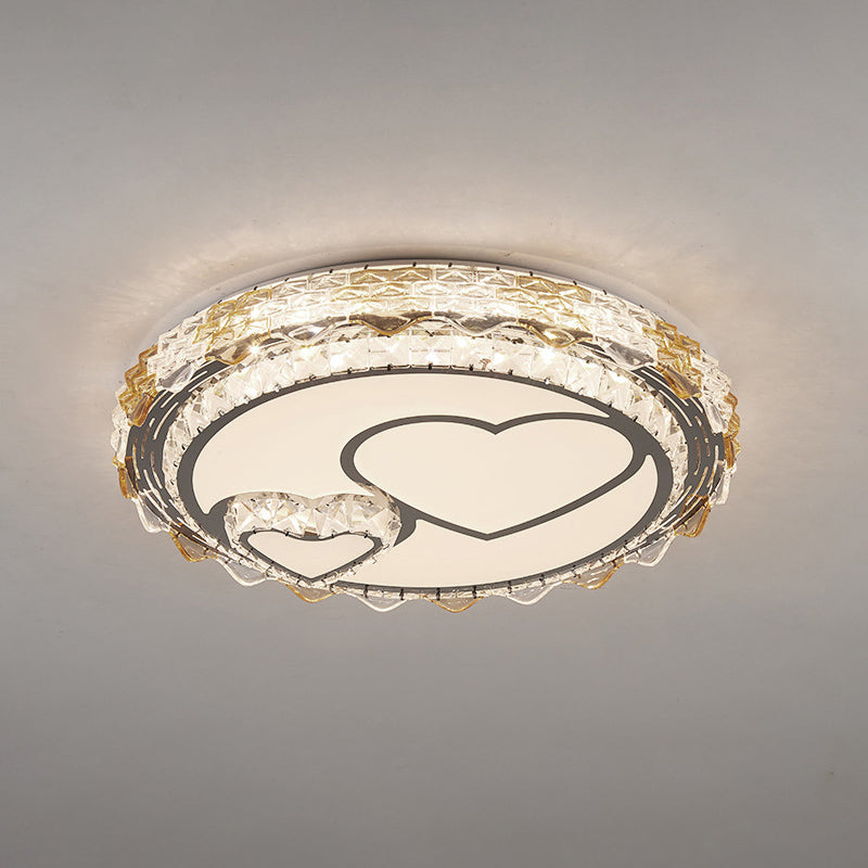 Lámpara de techo empotrada de acrílico, iluminación redonda de montaje empotrado de estilo moderno con 1 luz