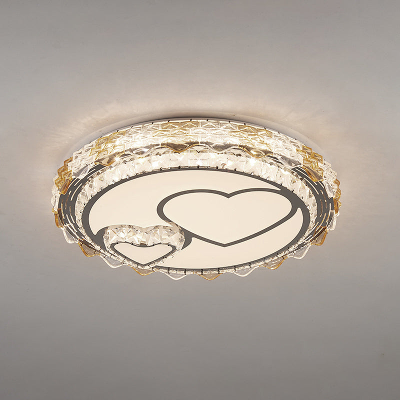 Lámpara de techo empotrada de acrílico, iluminación redonda de montaje empotrado de estilo moderno con 1 luz