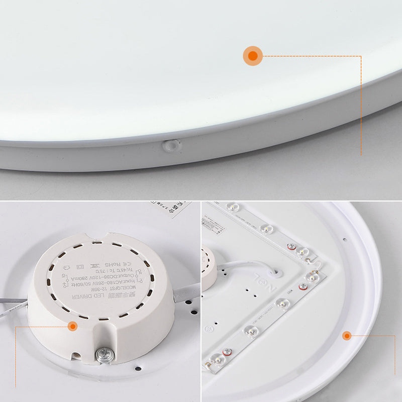 Simplistic LED Flush Mount Ceiling Light Fixture for Office Meeting Room