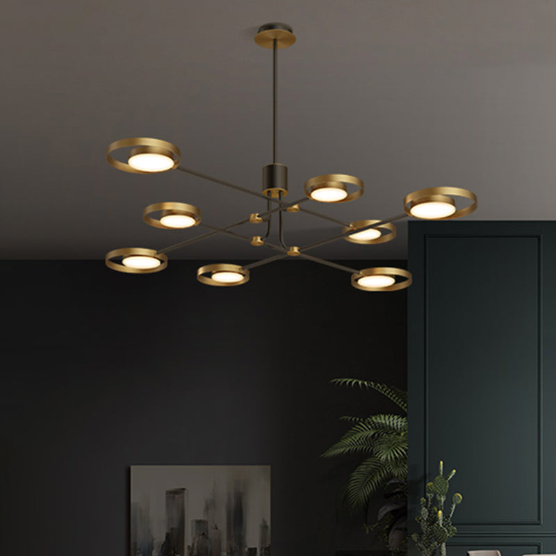 Metal Postmodern Chandelier LED Hanging Light for Living Room Dinning Room