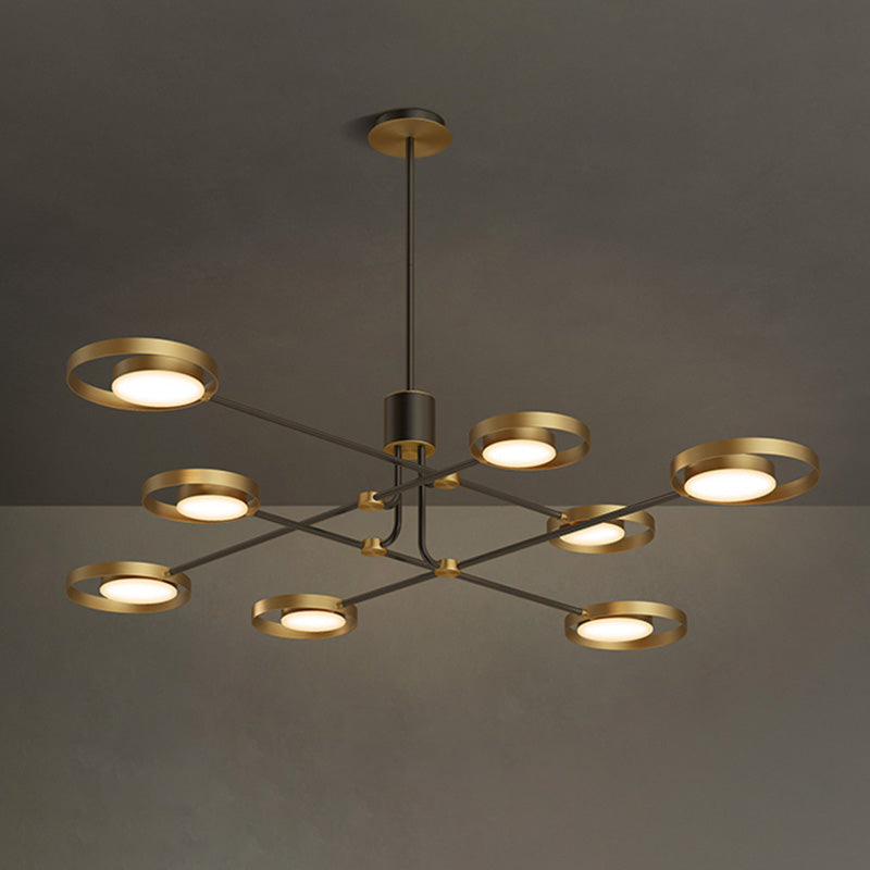 Metal Postmodern Chandelier LED Hanging Light for Living Room Dinning Room