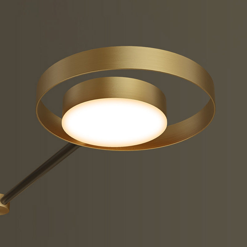 Metal Postmodern Chandelier LED Hanging Light for Living Room Dinning Room