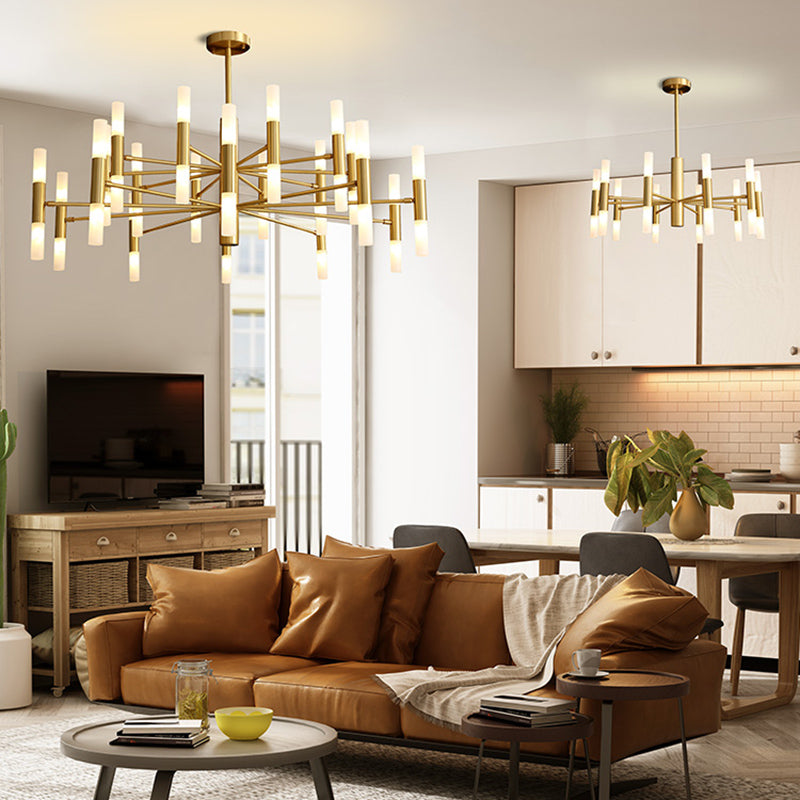 Modern Style Sputnik Chandelier Metal Suspension Light for Living Room Dining Room