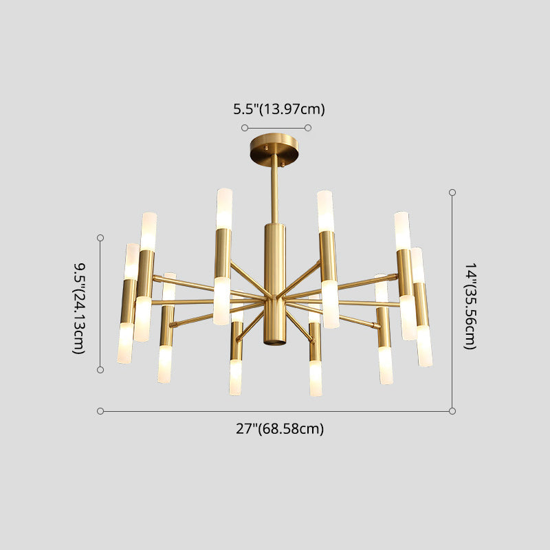 Modern Style Sputnik Chandelier Metal Suspension Light for Living Room Dining Room