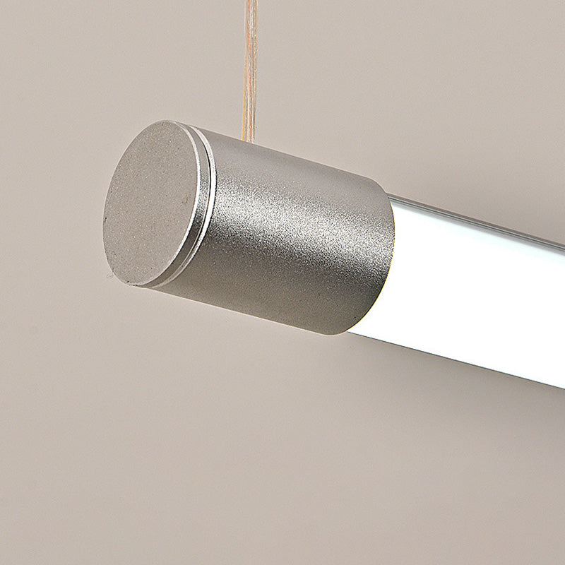 Metal Tube Shaped Led Pendent in Modern Style 30W Led Suspended Lights for Office Conference Room