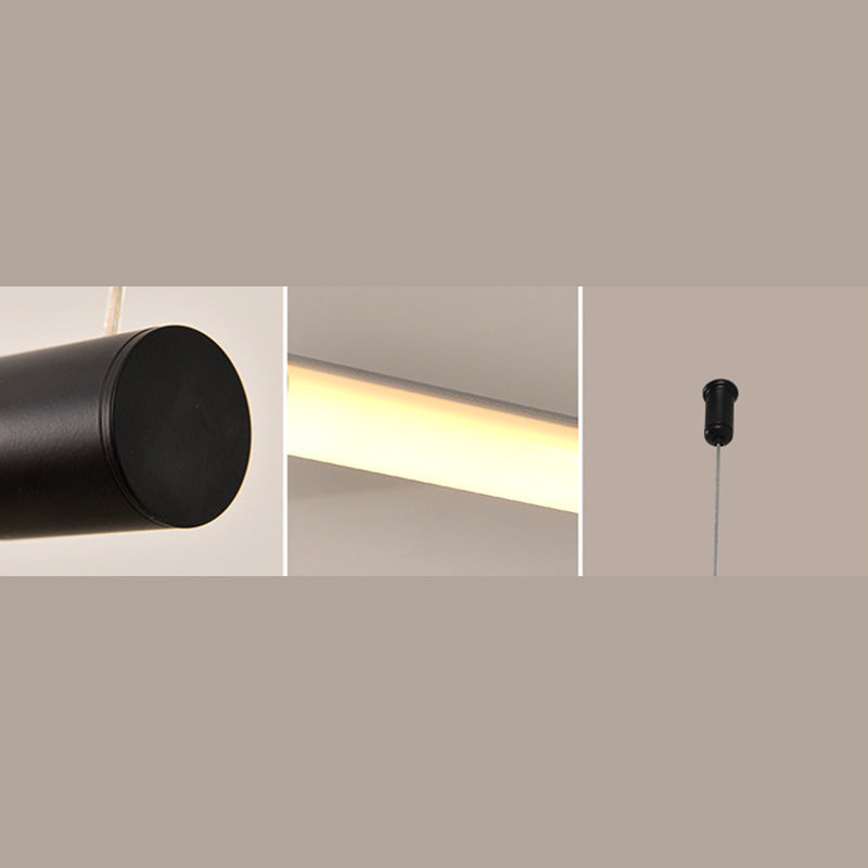 Metal Tube Shaped Led Pendent in Modern Style 30W Led Suspended Lights for Office Conference Room