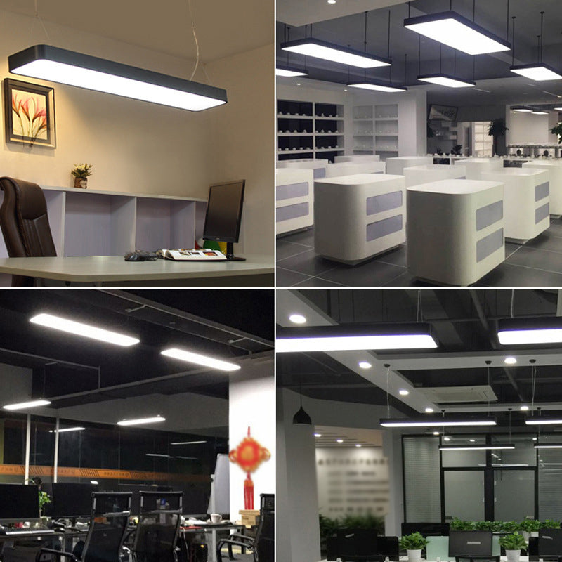 Modern Style LED Pendent Rectangle Suspended Lights for Conference Room